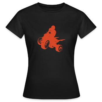 Quad - Frauen T-Shirt - Schwarz - Vorne - AI Model Female 172 dark (172cm)