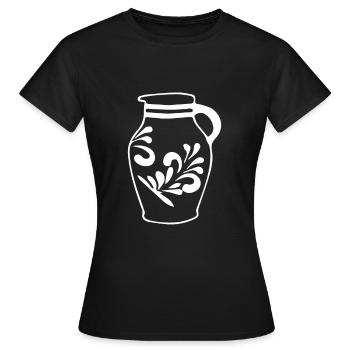 Apfelwein - Frauen T-Shirt - Schwarz - Vorne - AI Model Female 172 dark (172cm)