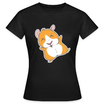 Cochon d'Inde - T-shirt Femme - noir - Devant - AI Model Female 172 dark (172cm)