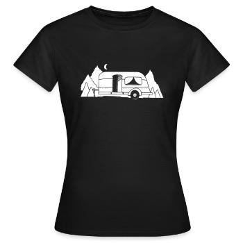 Caravane - T-shirt Femme - noir - Devant - AI Model Female 172 dark (172cm)