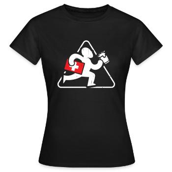 Ambulanciers - T-shirt Femme - noir - Devant - AI Model Female 172 dark (172cm)