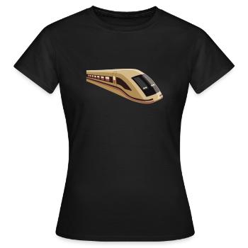 train - T-shirt Femme - noir - Devant - AI Model Female 172 dark (172cm)