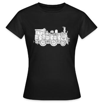 train - T-shirt Femme - noir - Devant - AI Model Female 172 dark (172cm)