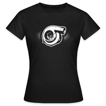 turbo - T-shirt Femme - noir - Devant - AI Model Female 172 dark (172cm)
