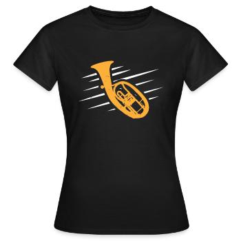 Cor ténor - T-shirt Femme - noir - Devant - AI Model Female 172 dark (172cm)