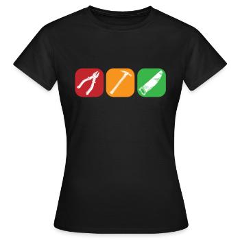 bricoleur - T-shirt Femme - noir - Devant - AI Model Female 172 dark (172cm)