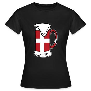 Dänemark - Frauen T-Shirt - Schwarz - Vorne - AI Model Female 172 dark (172cm)