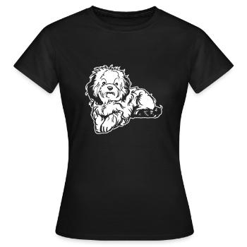 Bolonka Zwetna - Frauen T-Shirt - Schwarz - Vorne - AI Model Female 172 dark (172cm)