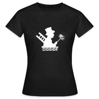 Schornsteinfeger - Frauen T-Shirt - Schwarz - Vorne - AI Model Female 172 dark (172cm)