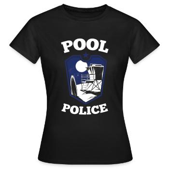 Piscine extérieure Police sauveteur sauveteur piscine extérieure - T-shirt Femme - noir - Devant - AI Model Female 172 dark (172cm)