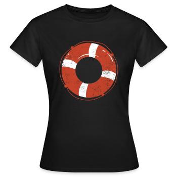 Sauveteur - T-shirt Femme - noir - Devant - AI Model Female 172 dark (172cm)