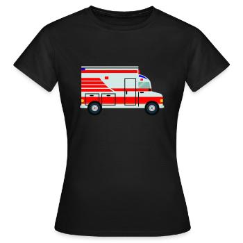 Sanitäter - Frauen T-Shirt - Schwarz - Vorne - AI Model Female 172 dark (172cm)