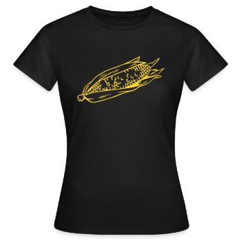 Mais - Frauen T-Shirt - Schwarz - Vorne - AI Model Female 172 dark (172cm)