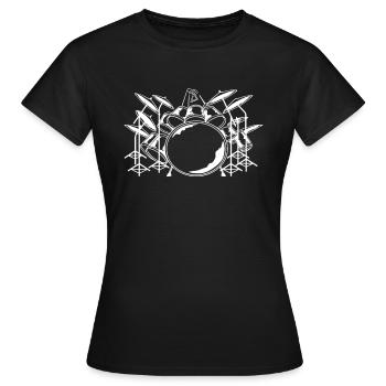 Tambours - T-shirt Femme - noir - Devant - AI Model Female 172 dark (172cm)