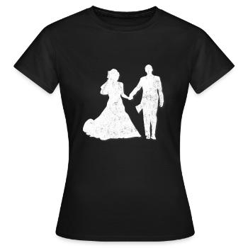 Mariée de mariage de mariage - T-shirt Femme - noir - Devant - AI Model Female 172 dark (172cm)