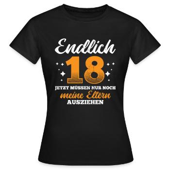 18. Geburtstag Geburtstag 18. - Frauen T-Shirt - Schwarz - Vorne - AI Model Female 172 dark (172cm)