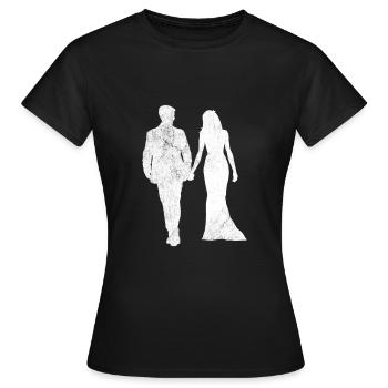 Mariage de mariage - T-shirt Femme - noir - Devant - AI Model Female 172 dark (172cm)