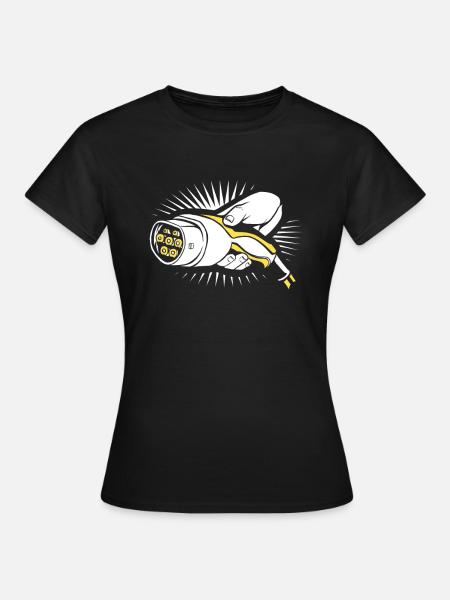 Elektroauto - Frauen T-Shirt - Schwarz