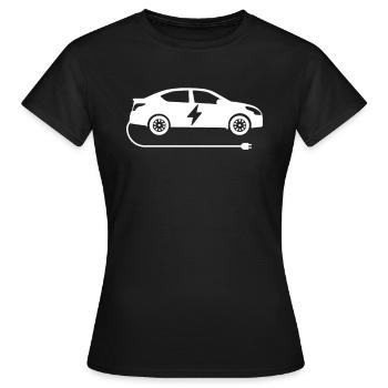 Voiture électrique - T-shirt Femme - noir - Devant - AI Model Female 172 dark (172cm)