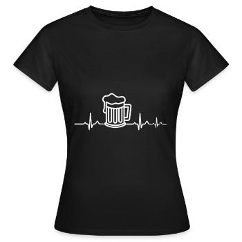 Bière bière bière bière bière bière bière bière bière bière bière - T-shirt Femme - noir - Devant - AI Model Female 172 dark (172cm)
