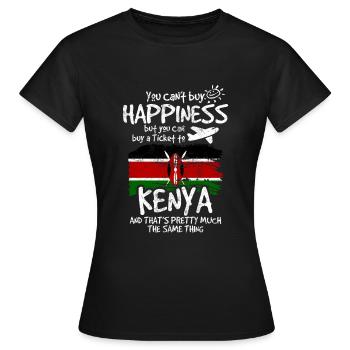 Kenya - T-shirt Femme - noir - Devant - AI Model Female 172 dark (172cm)