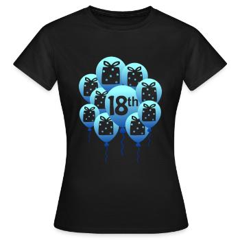 18th birthday - Women's T-Shirt - black - Front - AI Model Female 172 dark (172cm)