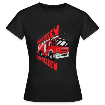 Firefighter Firetruck Fire Brigade Gift - Women's T-Shirt - black - Front - AI Model Female 172 dark (172cm)