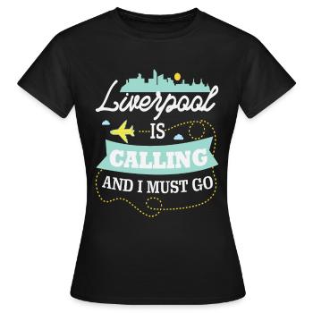Liverpool - T-shirt Femme - noir - Devant - AI Model Female 172 dark (172cm)