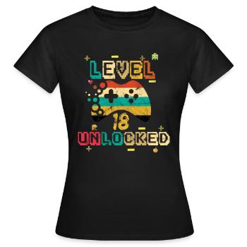 18th birthday - Women's T-Shirt - black - Front - AI Model Female 172 dark (172cm)