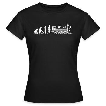 Train trains train modèle - T-shirt Femme - noir - Devant - AI Model Female 172 dark (172cm)