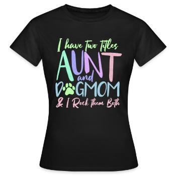 aunt - Women's T-Shirt - black - Front - AI Model Female 172 dark (172cm)
