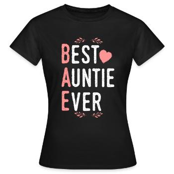 aunt - Women's T-Shirt - black - Front - AI Model Female 172 dark (172cm)