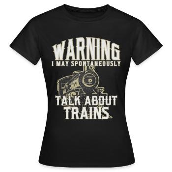 Train trains train modèle - T-shirt Femme - noir - Devant - AI Model Female 172 dark (172cm)