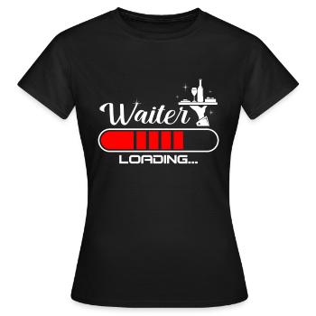 Serveur - T-shirt Femme - noir - Devant - AI Model Female 172 dark (172cm)