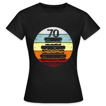 70th Birthday - Women's T-Shirt - black - Front - AI Model Female 172 dark (172cm)