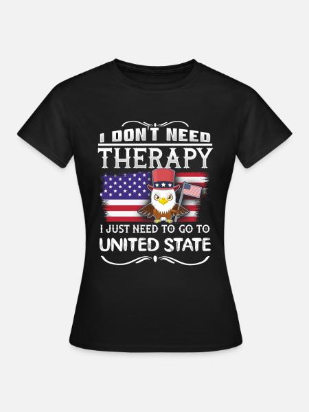 USA Amerika - Frauen T-Shirt - Schwarz