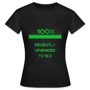 18th birthday - Women's T-Shirt - black - Front - AI Model Female 172 dark (172cm)