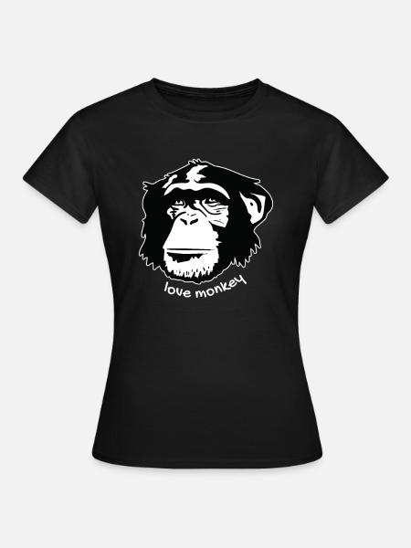 Affe - Frauen T-Shirt - Schwarz