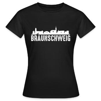 Braunschweig - Frauen T-Shirt - Schwarz - Vorne - AI Model Female 172 dark (172cm)