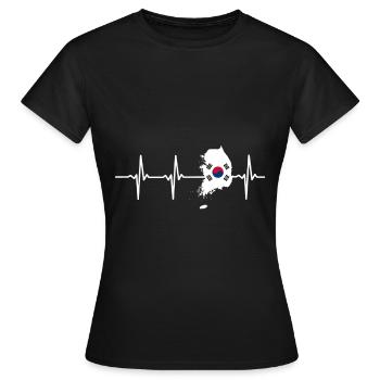 Korea - Frauen T-Shirt - Schwarz - Vorne - AI Model Female 172 dark (172cm)