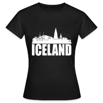 Islande - T-shirt Femme - noir - Devant - AI Model Female 172 dark (172cm)