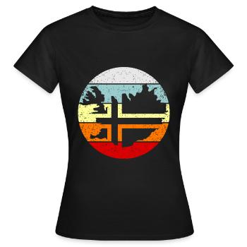 Iceland - Women's T-Shirt - black - Front - AI Model Female 172 dark (172cm)