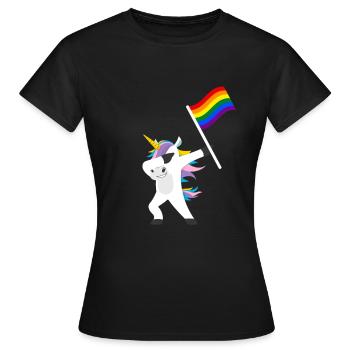 LGBT - Women's T-Shirt - black - Front - AI Model Female 172 dark (172cm)