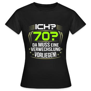 70. Geburtstag - Frauen T-Shirt - Schwarz - Vorne - AI Model Female 172 dark (172cm)