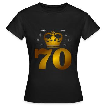 70th birthday - Women's T-Shirt - black - Front - AI Model Female 172 dark (172cm)