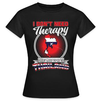 Thaïlande - T-shirt Femme - noir - Devant - AI Model Female 172 dark (172cm)