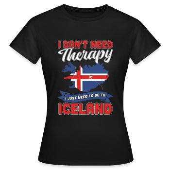 Iceland - Women's T-Shirt - black - Front - AI Model Female 172 dark (172cm)