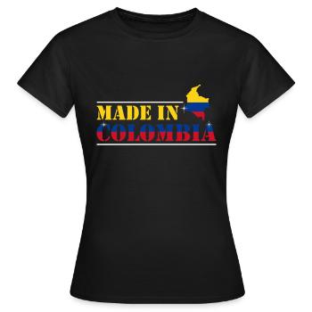 Kolumbien - Frauen T-Shirt - Schwarz - Vorne - AI Model Female 172 dark (172cm)