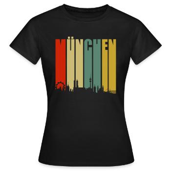 Munich - T-shirt Femme - noir - Devant - AI Model Female 172 dark (172cm)