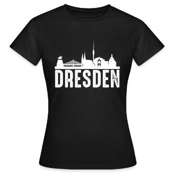 Dresde - T-shirt Femme - noir - Devant - AI Model Female 172 dark (172cm)
